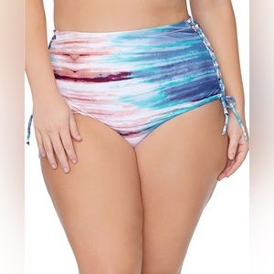 Raisins High waisted bikini bottoms, women’s plus size 16, multicolor adjustable